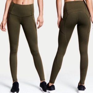 Olive Green Victoria Secret Knockout Leggings with pockets